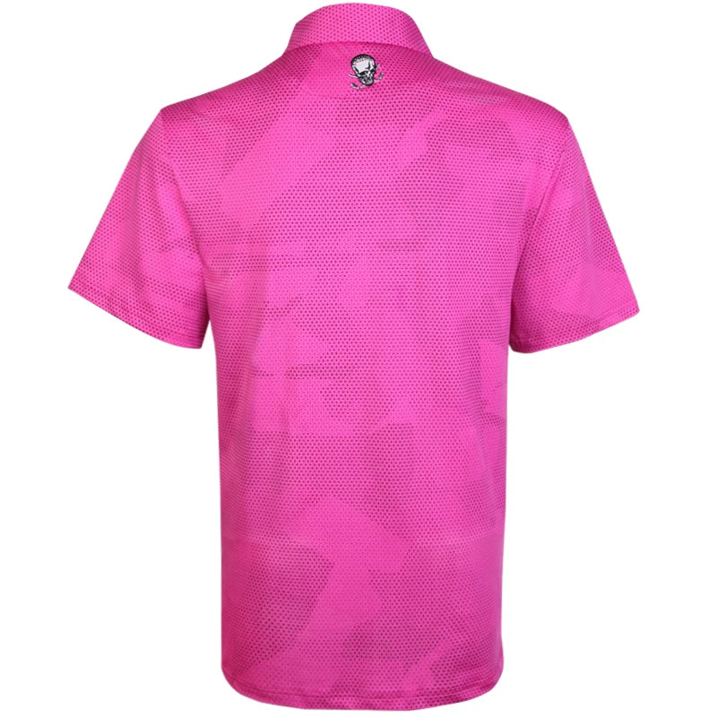 pink rogue golf polo