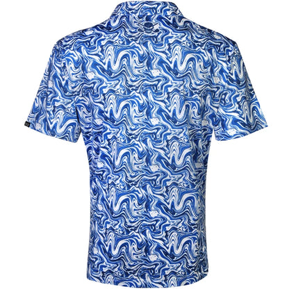 men's blue golf shirt
