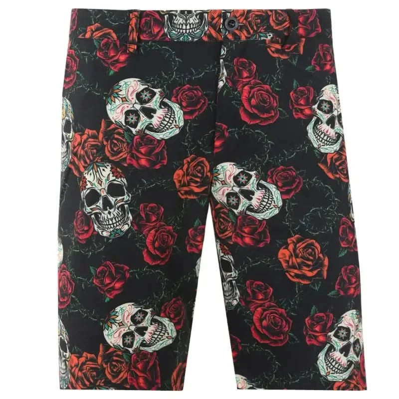 men's crazy sugar skulls golf shorts