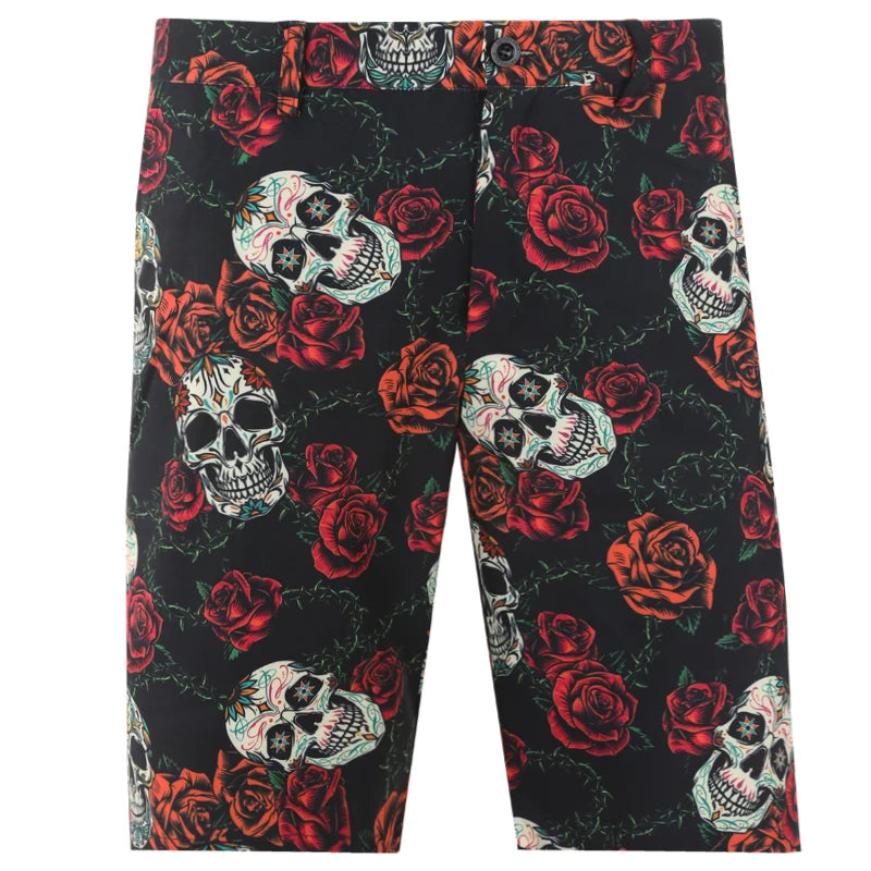 men's crazy sugar skulls golf shorts