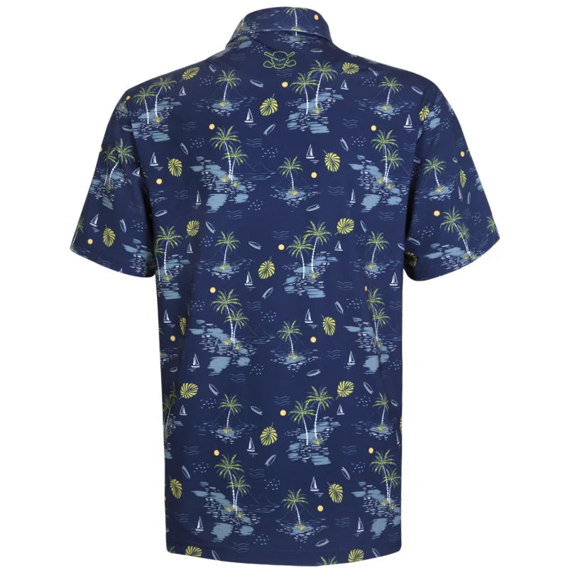 Summertime Cool-Stretch Men's Golf Shirt (Dark Blue) - Price Slashed!