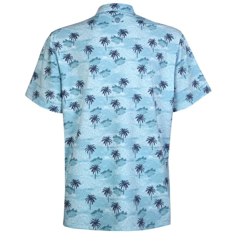 Summertime Cool-Stretch Men's Golf Shirt (Light Blue) - Price Slashed!