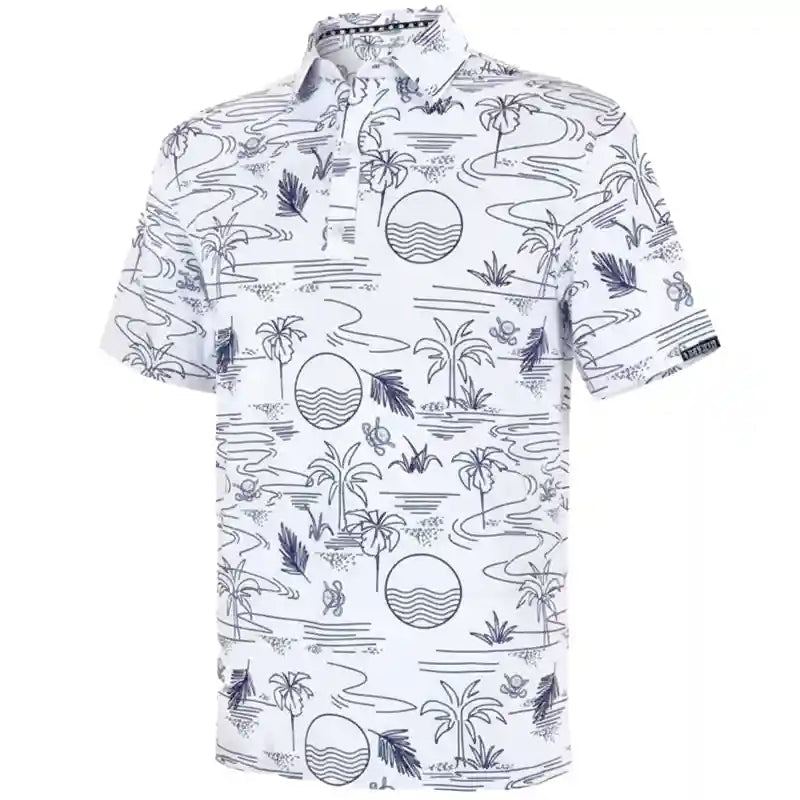 White golf polo shirt