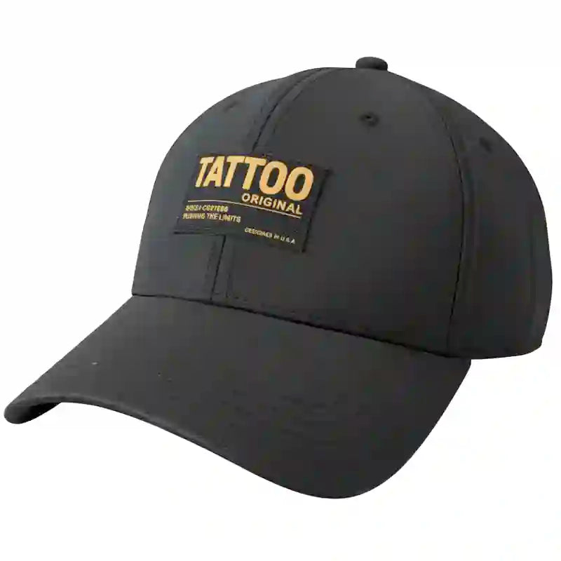 golf hat with yellow 'Tattoo Original' logo 