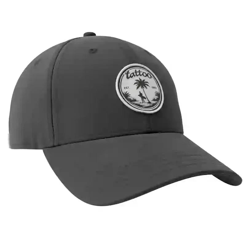 golf hat with a palm tree logo 