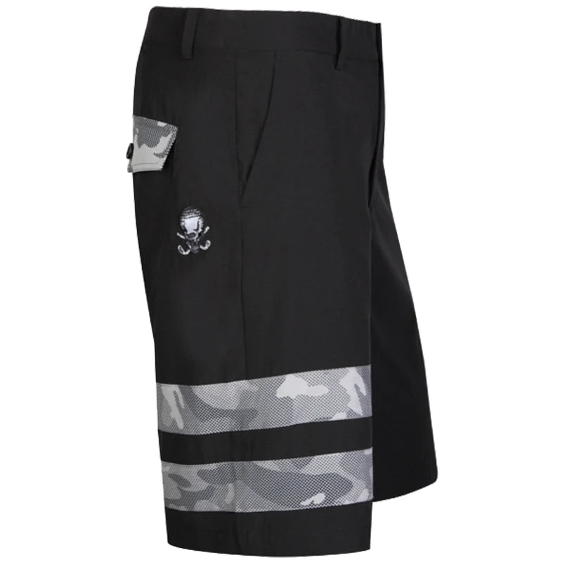 fun black golf shorts