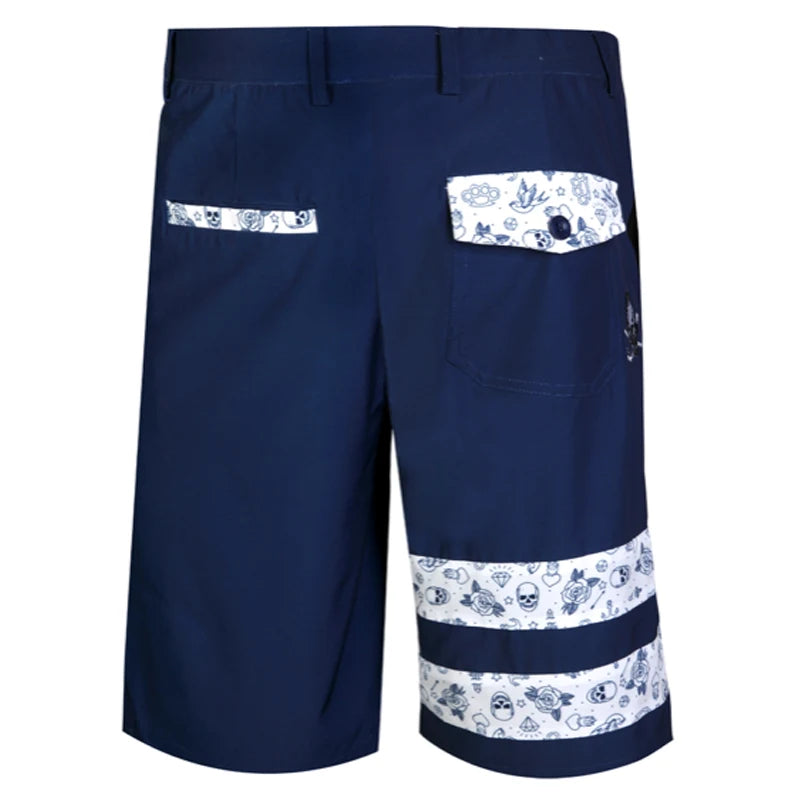 blue golf shorts